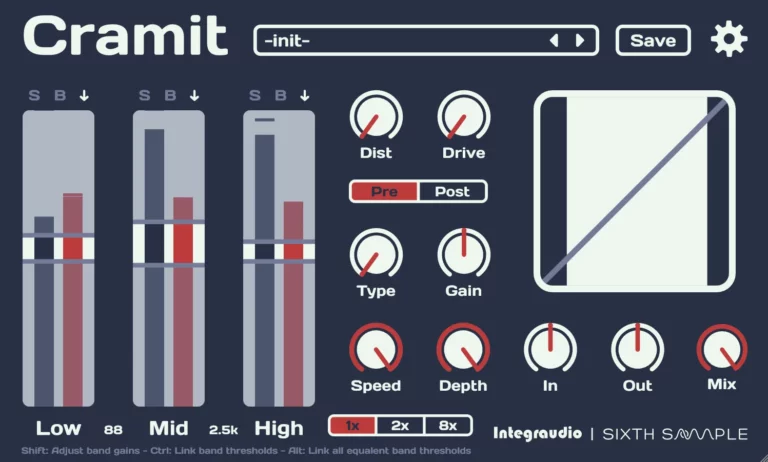 Cramit: Free Multiband Compressor + Distortion (VST3/AU/AAX)